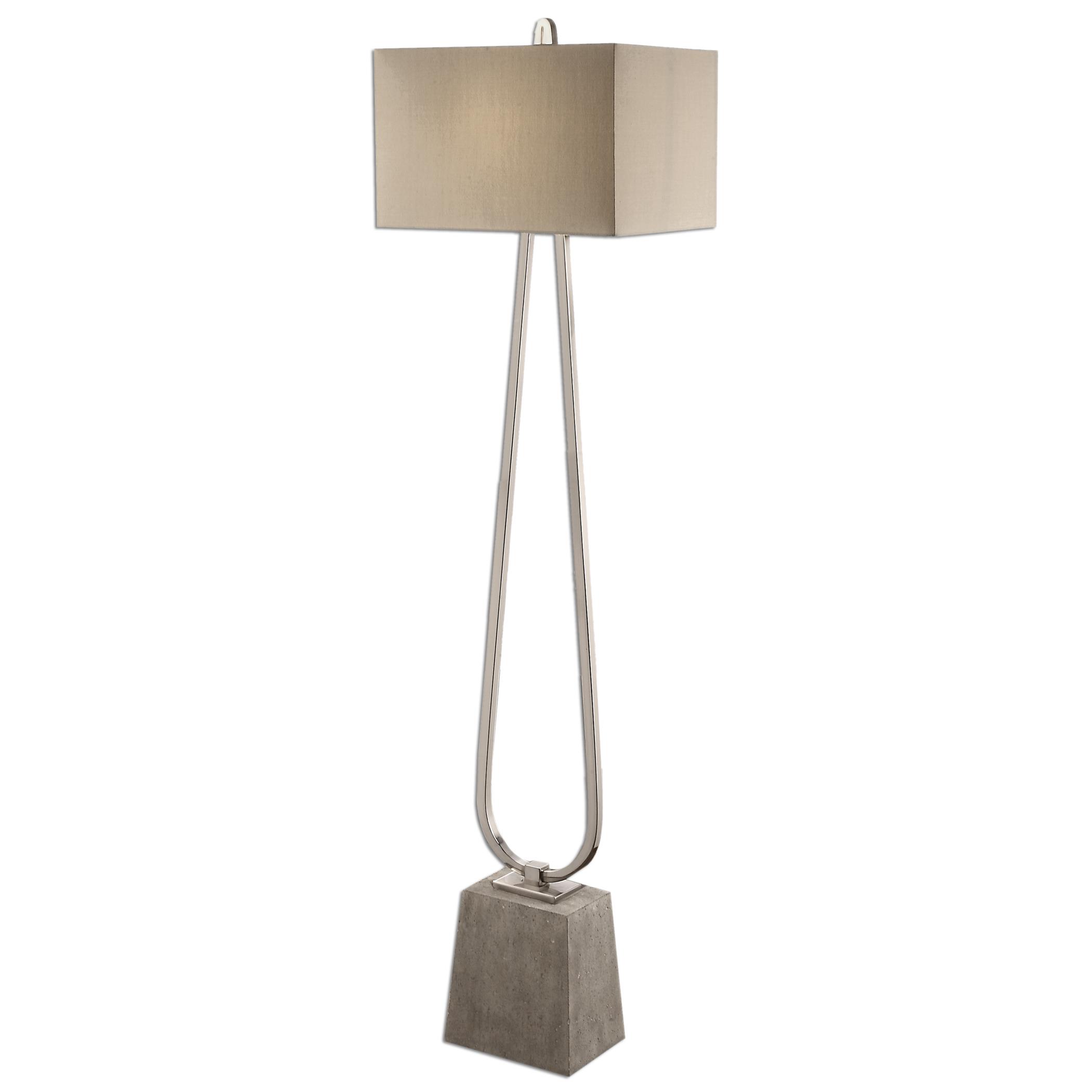 Uttermost Floor Lamps Carugo Polished Nickel Floor Lamp Sheely's